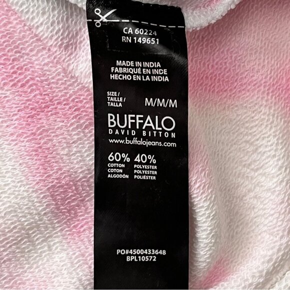 NWT Buffalo David Bitton Sweatshirt Caley Cutoff Swirl Baby Tie Dye Vintage Sz M - Picture 5 of 14